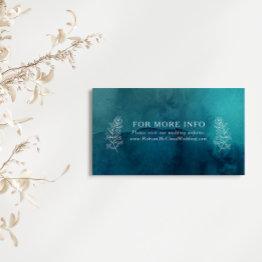 Small Moody Ocean Watercolor Wedding Website Enclosure Front View