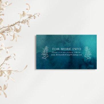 moody ocean watercolor wedding website enclosure