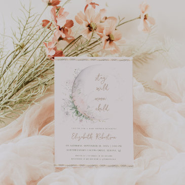 moon child | boho hippie baby shower invitation