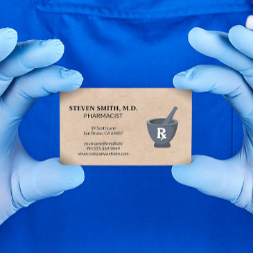 mortar and pestle | pharmacist | rx symbol business invitations