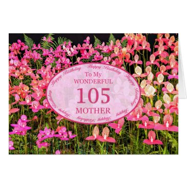 mother 105th birthday with pink flowers