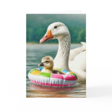 mother goose with gosling invitations