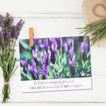 mothers day lavender field inspirational quote postinvitations