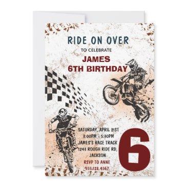 motorbike invitation dirt bike party invitation