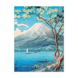 Small Mount Fuji From Lake Yamanaka By Hiroaki Takahashi Postinvitations Front View