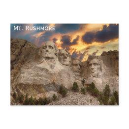 Small Mount Rushmore South Dakota Travel Photo Postinvitations Front View