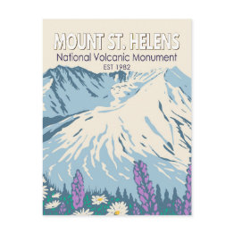 Small Mount St Helens National Volcanic Monument Retro Postinvitations Front View