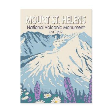 mount st helens national volcanic monument retro postinvitations