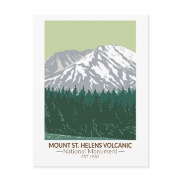 mount st helens national volcanic monument vintage postinvitations
