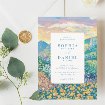 mountain wedding invitation