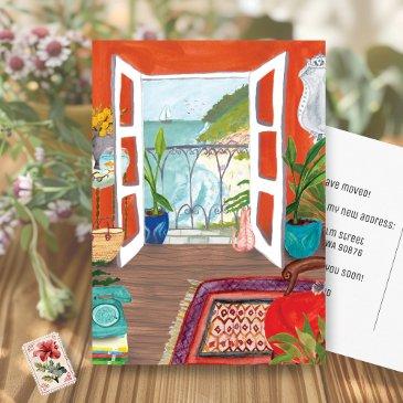 moving announcement custom new address watercolor postinvitations