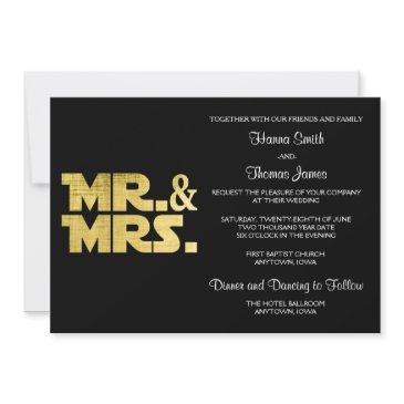 mr and mrs wedding invitation