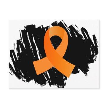ms orange ribbon with scribble postinvitations