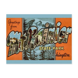 Small Mt Ranier Washington Postinvitations Front View