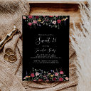 multicolor wildflower sweet 16 birthday party invitation
