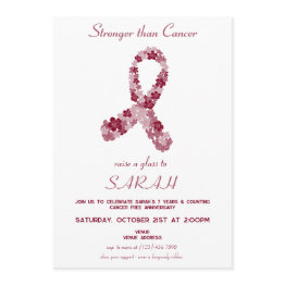 Small Multiple Myeloma Cancer Awareness Survivor Party Invitation Front View
