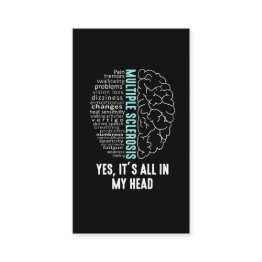 Small Multiple Sclerosis Ms It's All In My Head Business Invitations Front View