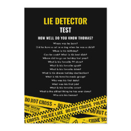 Small Murder Mystery Party Quiz With Crime Scene Tapes Invitation Front View