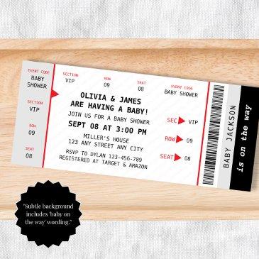 music concert ticket unique funny baby shower invitation