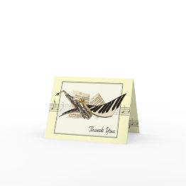 Small Music Design Greetings Invitations Front View