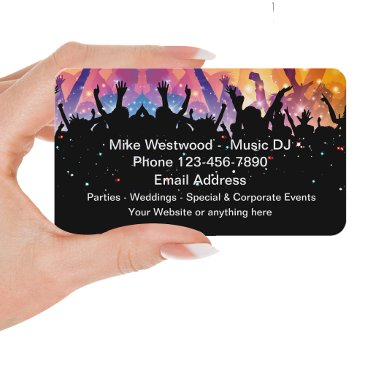 music dj entertainment party theme business invitations
