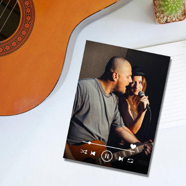 music lovers qr code wedding photo save the date
