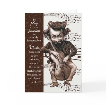 music teacher retirement funny vintage cellist invitations