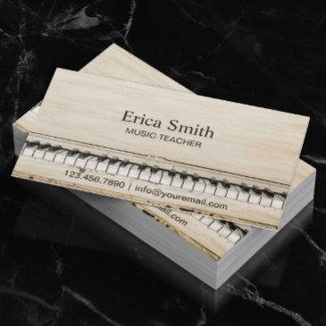 music teacher vintage piano musical business invitations