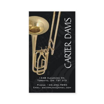 musical instrument - trombone business invitations