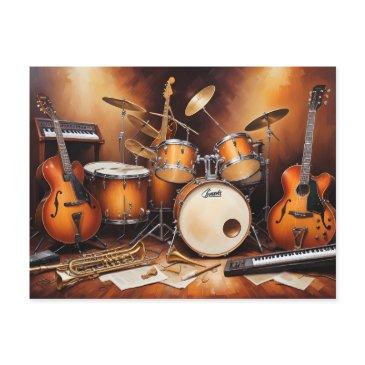 musical instruments postinvitations