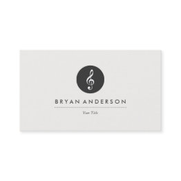 Small Musical Note Business Invitations Front View