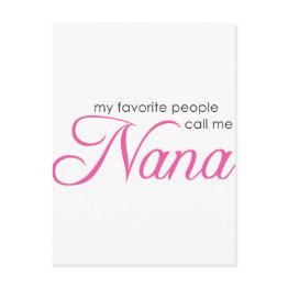 Small My Favorite People Call Me Nana Postinvitations Front View