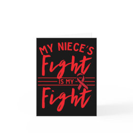 Small My Niece's Fight Is My Fight Chd Heart Disease Awa Invitations Front View
