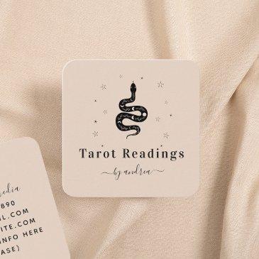 mystic boho snake moon lunar celestial spiritual square business invitations