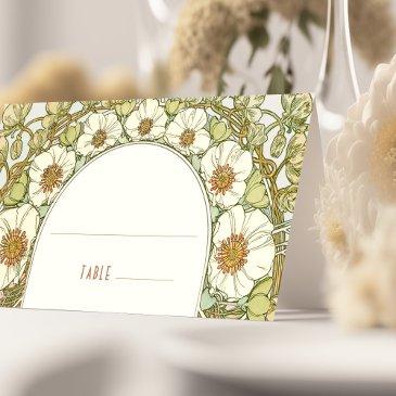name cards wedding table vintage art nouveau