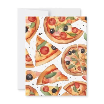 national pizza week f - watercolors holiday invitations