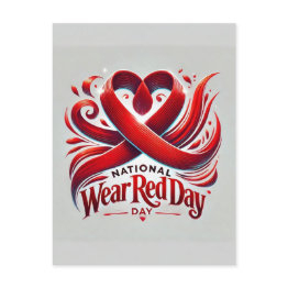 Small National Wear Red Day Postinvitations Front View