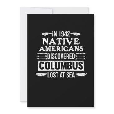 native americans discovered native american day thank you invitations