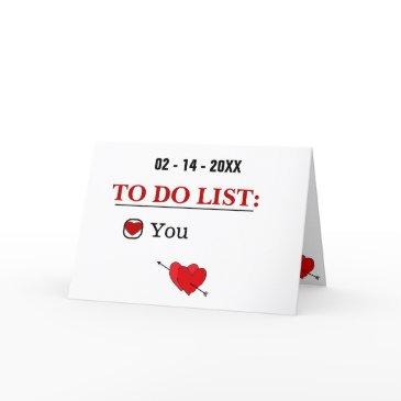naughty valentine's day, to do list, funny invitations