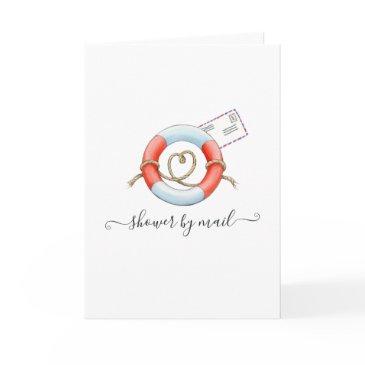 nautical baby shower by mail invitation