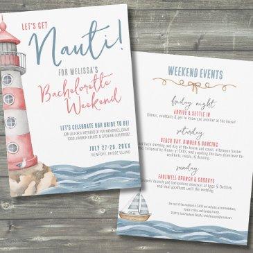 nautical summer bachelorette party invitation