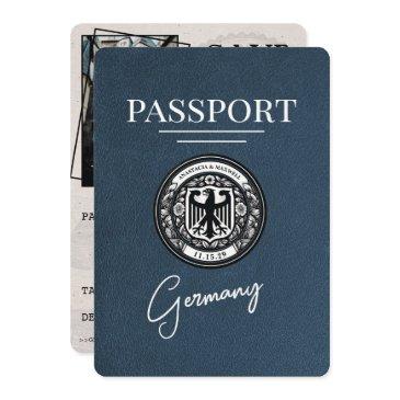 navy blue germany passport save the date