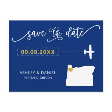 navy oregon wedding save the date map postinvitations