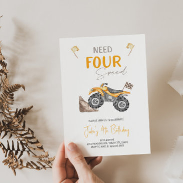 need four speed 4 wheeler quad bike invitation