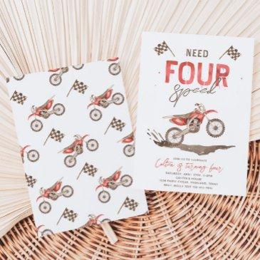 need four speed birthday invitation | 4th
