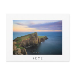 Small Neist Point Lighthouse On Skye At Sunset Postinvitations Front View