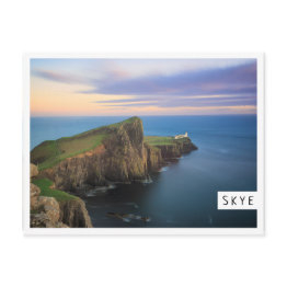 Small Neist Point Lighthouse On Skye At Sunset Postinvitations Front View