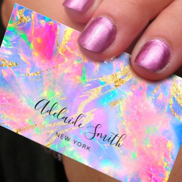 neon colors gemstone opal texture business invitations