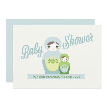 nesting doll baby shower invitation