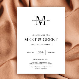 Small Networking Meet & Greet Minimalist Modern Business Invitation Front View